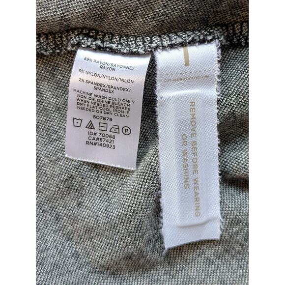 Lou & Gray Loft Swing Dress Small Black White Plaid Ponte Knit Long Sleeve Flowy - Picture 8 of 8